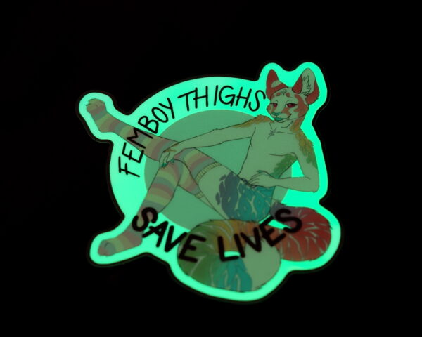 Femboy Thighs Save Lives Sticker - Image 3